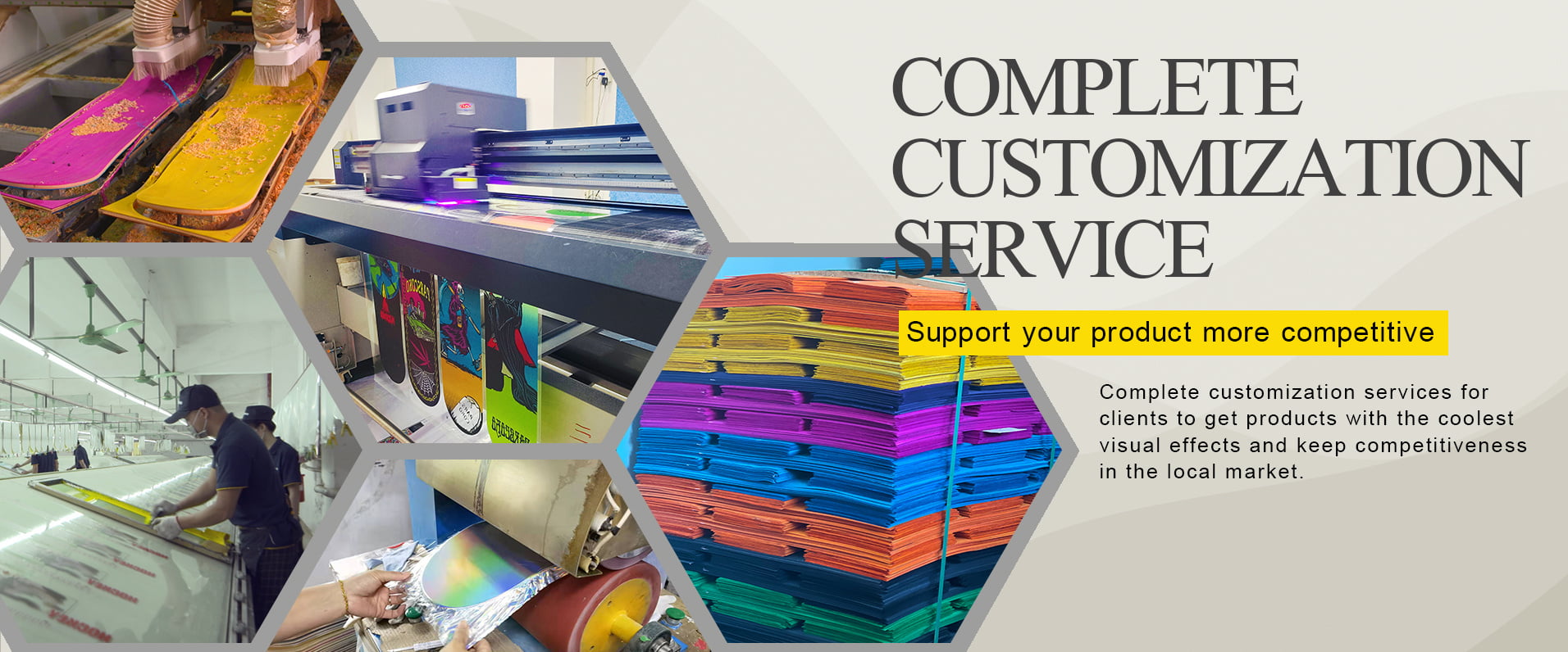 Complete customization service — original NAVA workshop and custom deck presentation