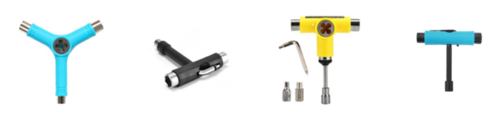 Skateboard tools and wrenches