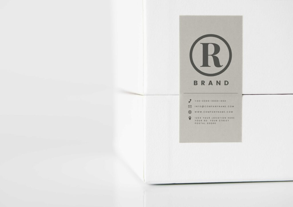 Close-up of a printed product label